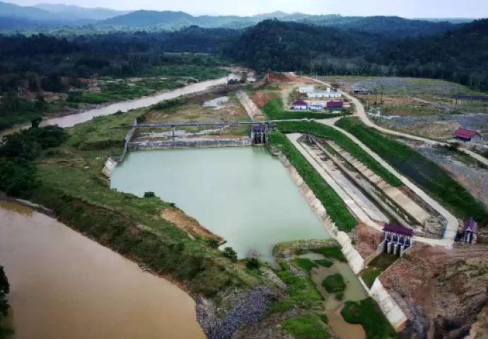 Proyek Pembangunan Tanggul Penutup , Fasilitas dan Prasarana Bendung , Jaringan D.I. Batang Asai 31 